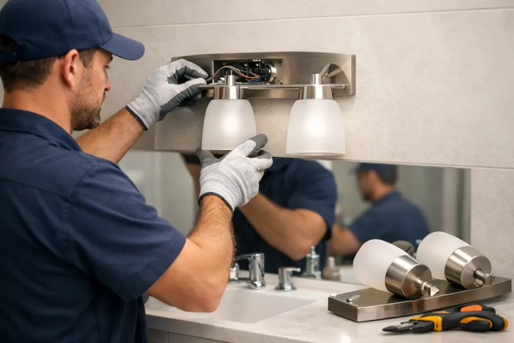 Bathroom Light Fixture Replacement Service