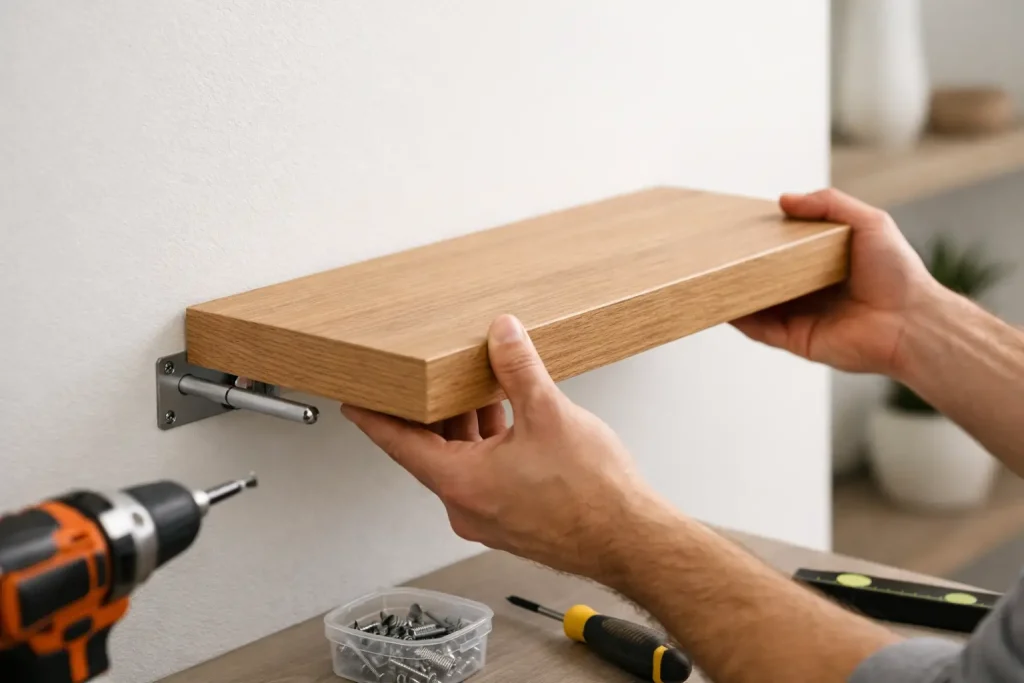 Floating Shelf Mounting on Drywall Made Safe