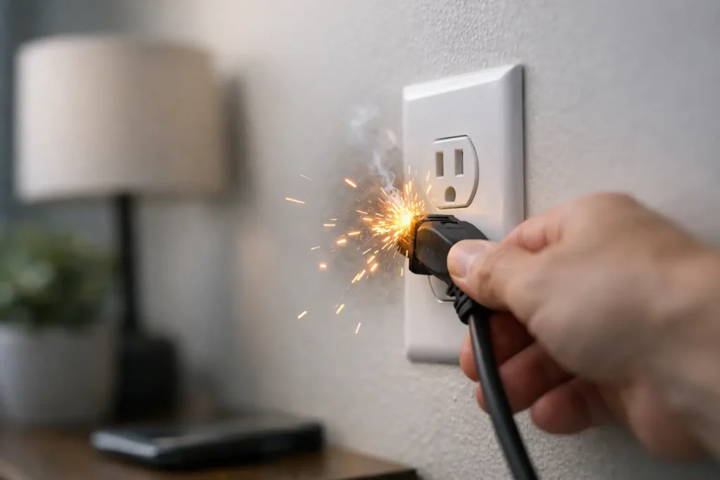 Why Does My Outlet Spark? What to Do Next